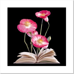 Book Of Flower, Flower Book, Flower And Book Posters and Art